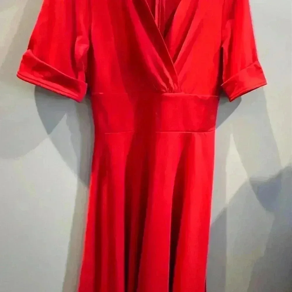 Red Retro Dress Size M/L - Picture 4 of 7